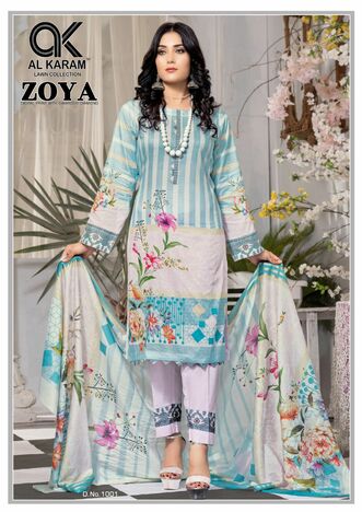 AL KARAM ZOYA JAAM COTTON DIGITAL PRINT KARACHI SUITS BEST PRICE