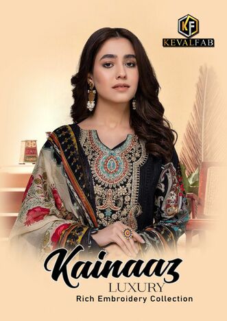 KEVAL FAB KAINAAZ LUXURY COTTON PRINT KARACHI SUITS WHOLESALE