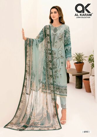 AL KARAM QUEENS COURT VOL 4 PAKISTANI LAWN KARACHI SUITS WHOLESALER