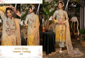 SHREE FABS ADAN LIBAAS SUMMER FANTASY COTTON PRINT PAKISTANI SUITS NEW CATALOGUE