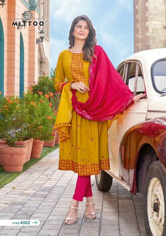 MITTOO ANTRA KURTI PANT WITH DUPATTA ONLINE SUPPLIER SURAT