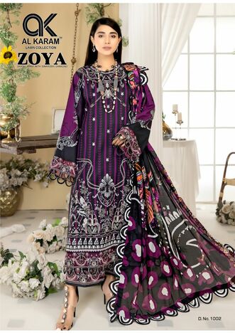 AL KARAM ZOYA JAAM COTTON DIGITAL PRINT KARACHI SUITS BEST PRICE