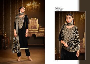 BELLIZA KOHINOOR 815 SERIES VELVET EMBROIDERY SUITS SURAT