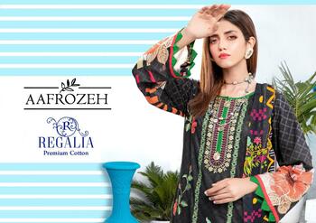 AAFROZEH REGALIA COTTON PRINTED KARACHI SUITS BEST PRICE