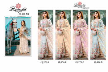 RAMSHA R276 NX PAKISTANI SUITS LATEST CATALOGUE 2021