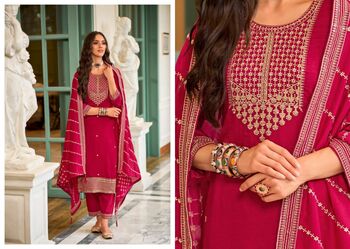 ZAVERI KEYA SILK EMBROIDERY READYMADE SUITS WHOLESALER