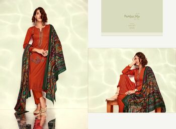 MUMTAZ ARTS HAYATT JAM SATIN DIGITAL PRINTED SUITS SUPPLIER SURAT