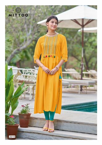 MITTOO MULBERRY RAYON KURTI CATALOGUE WHOLESALER IN SURAT