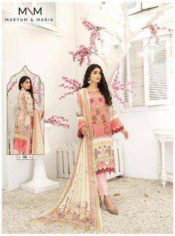 MARYAM & MARIA MAHERMAH COTTON PRINTED KARACHI SUITS