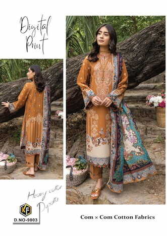 KEVAL FAB SOBIA NAZIR LUXURY VOL 9 COTTON KARACHI PRINT SUITS SUPPLIER SURAT