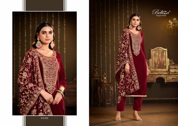 BELLIZA KOHINOOR 815 SERIES VELVET EMBROIDERY SUITS SURAT