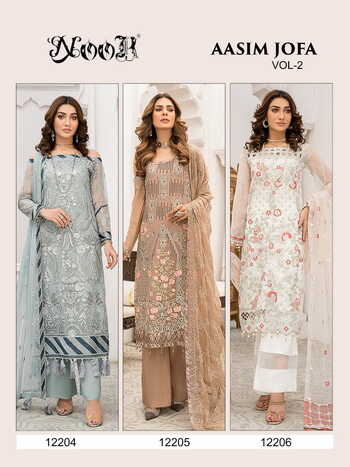 NOOR AASIM JOFA VOL 2 GEORGETTE PAKISTANI SUITS LATEST CATALOGUE