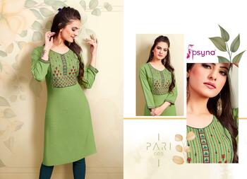 PSYNA PARI VOL 9 RAYON SLUB KURTIS MANUFACTURER