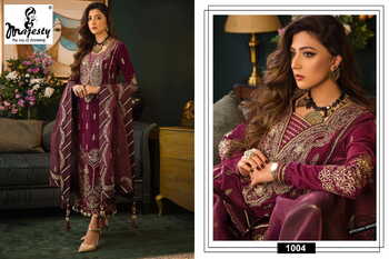 MAJESTY ANAYA VELVET EMROIDERY PAKISTANI SUITS WINTER COLLECTION