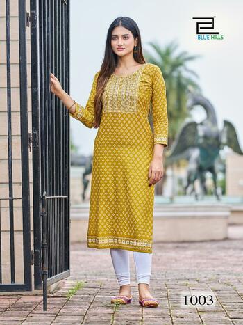 BLUE HILLS FESTIVAL NIGHT SHORT VOL 1 EMBROIDERY KURTIS 