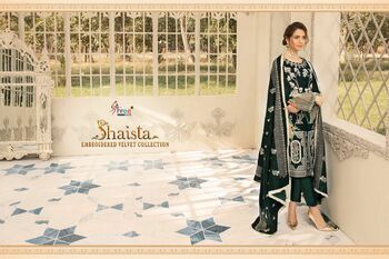 SHREE FABS SHAISTA EMBROIDERED VELVET COLLECTION PAKISTANI SUITS AT WHOLESALE