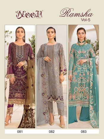 NOOR RAMSHA VOL 5 PAKISTANI SALWAR KAMEEZ WHOLESALER