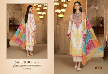 SHREE FABS SAPPHIRE EMBROIDERED DUPATTA COLLECTION VOL 1 MINI NX