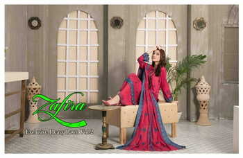 HALA ZAFIRA VOL 2 EXCLUSIVE HEAVY LAWN KARACHI SUITS SURAT