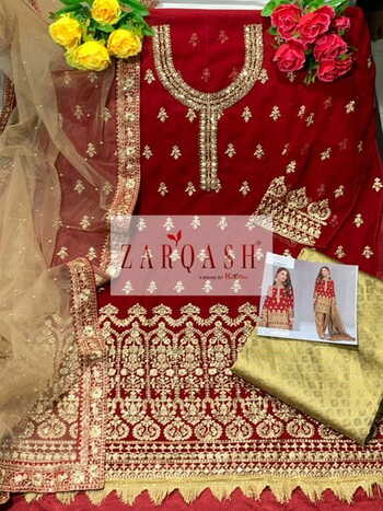 ZARQASH ROYAL SOIREE Z 2092 GEORGETTE PAKISTANI SUITS