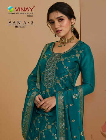 VINAY KASEESH SANA VOL 2 DOLA ZARI JACQUARD SUITS NEW CATALOGUE