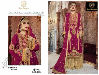 ZIAAZ DESIGNS Z-SERICS VOL 5 ORGANZA SEMI STITCHED PAKISTANI SUITS