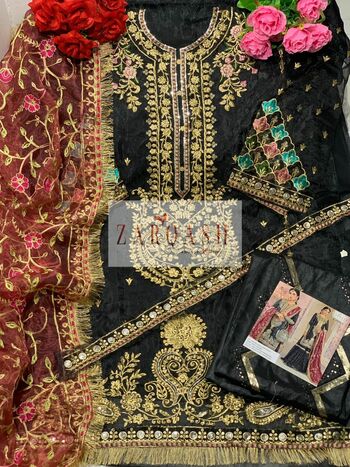 ZARQASH MARIYA B MBROIDERED VOL 2 Z 2080 PAKISTANI SALWAR KAMEEZ CATALOGUE