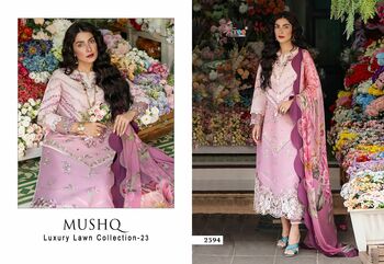 SHREE FABS MUSHQ LUXURY LAWN COLLECTION 23 2590 TO 2595 SERIES PAKISTANI SUITS