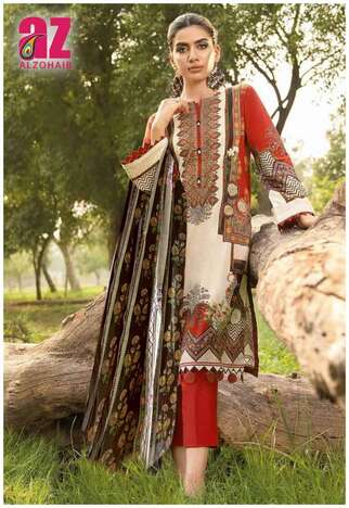 AL ZOHAIB ROOHI VOL 3 LAWN COTTON KARACHI SUITS NEW CATALOGUE