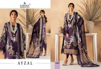 KROSS KULTURE AYZAL COTTON PRINT EMBROIDERY PAKISTANI SUITS WHOLESALER