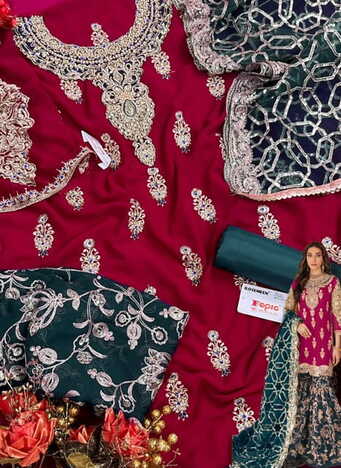 FEPIC ROSEMEEN C 5407 GEORGETTE EMBROIDERY PAKISTANI SUITS CATALOGUE