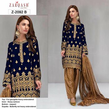 ZARQASH ROYAL SOIREE Z 2092 GEORGETTE PAKISTANI SUITS