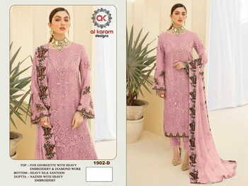 AL KARAM 1902 GEORGETTE PAKISTANI SUITS NEW CATALOGUE