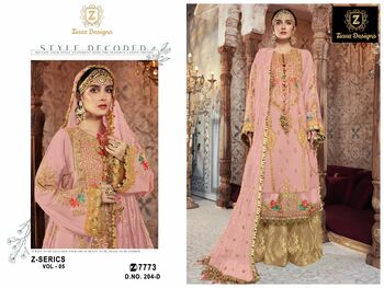 ZIAAZ DESIGNS Z-SERICS VOL 5 ORGANZA SEMI STITCHED PAKISTANI SUITS