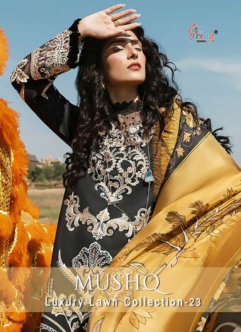 SHREE FABS MUSHQ LUXURY LAWN COLLECTION 23 2590 TO 2595 SERIES PAKISTANI SUITS