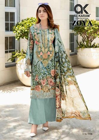 AL KARAM ZOYA JAAM COTTON DIGITAL PRINT KARACHI SUITS BEST PRICE