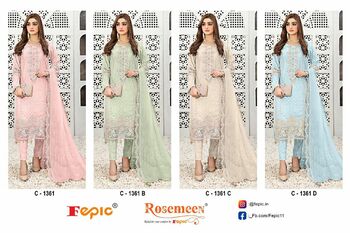 FEPIC ROSEMEEN 1361 SERIES PAKISTANI SUITS CATALOGUE