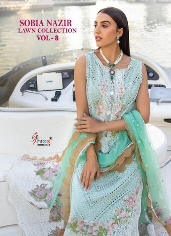 SHREE FABS SOBIA NAZIR LAWN COLLECTION VOL 8 2285 TO 2290 SERIES PAKISTANI SUITS