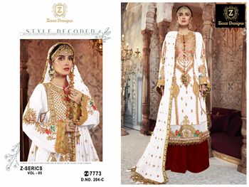 ZIAAZ DESIGNS Z-SERICS VOL 5 ORGANZA SEMI STITCHED PAKISTANI SUITS