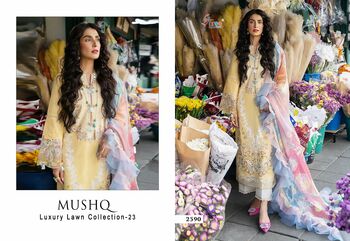 SHREE FABS MUSHQ LUXURY LAWN COLLECTION 23 2590 TO 2595 SERIES PAKISTANI SUITS