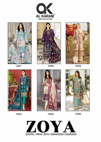 AL KARAM ZOYA JAAM COTTON DIGITAL PRINT KARACHI SUITS BEST PRICE