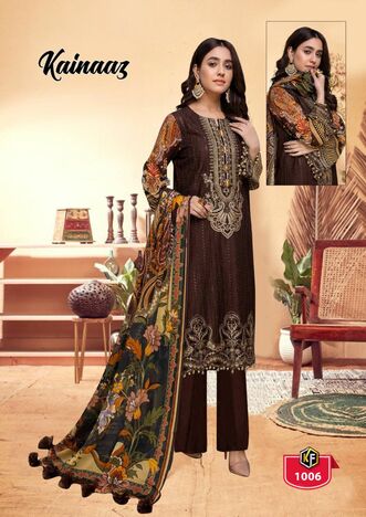 KEVAL FAB KAINAAZ LUXURY COTTON PRINT KARACHI SUITS WHOLESALE