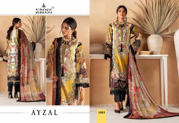 KROSS KULTURE AYZAL COTTON PRINT EMBROIDERY PAKISTANI SUITS WHOLESALER