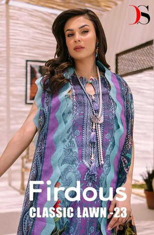 DEEPSY FIRDOUS CLASSIC LAWN 23 PAKISTANI LAWN SUITS LATEST CATALOGUE 2023