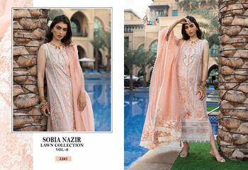 SHREE FABS SOBIA NAZIR LAWN COLLECTION VOL 8 2285 TO 2290 SERIES PAKISTANI SUITS