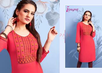 PSYNA PARI VOL 9 RAYON SLUB KURTIS MANUFACTURER