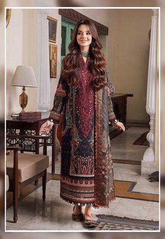 HALA ZAFIRA VOL 4 PURE LAWN KARACHI SUITS SUPPLIER SURAT