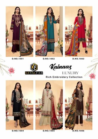 KEVAL FAB KAINAAZ LUXURY COTTON PRINT KARACHI SUITS WHOLESALE