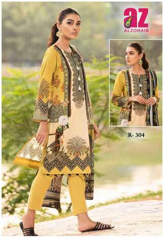 AL ZOHAIB ROOHI VOL 3 LAWN COTTON KARACHI SUITS NEW CATALOGUE