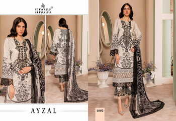 KROSS KULTURE AYZAL COTTON PRINT EMBROIDERY PAKISTANI SUITS WHOLESALER